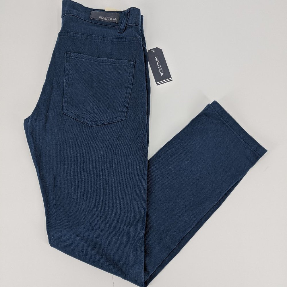 Nautica Girl's Denim Skinny Stretch Pants (12)L